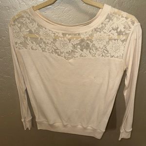 Lace top long sleeve shirt